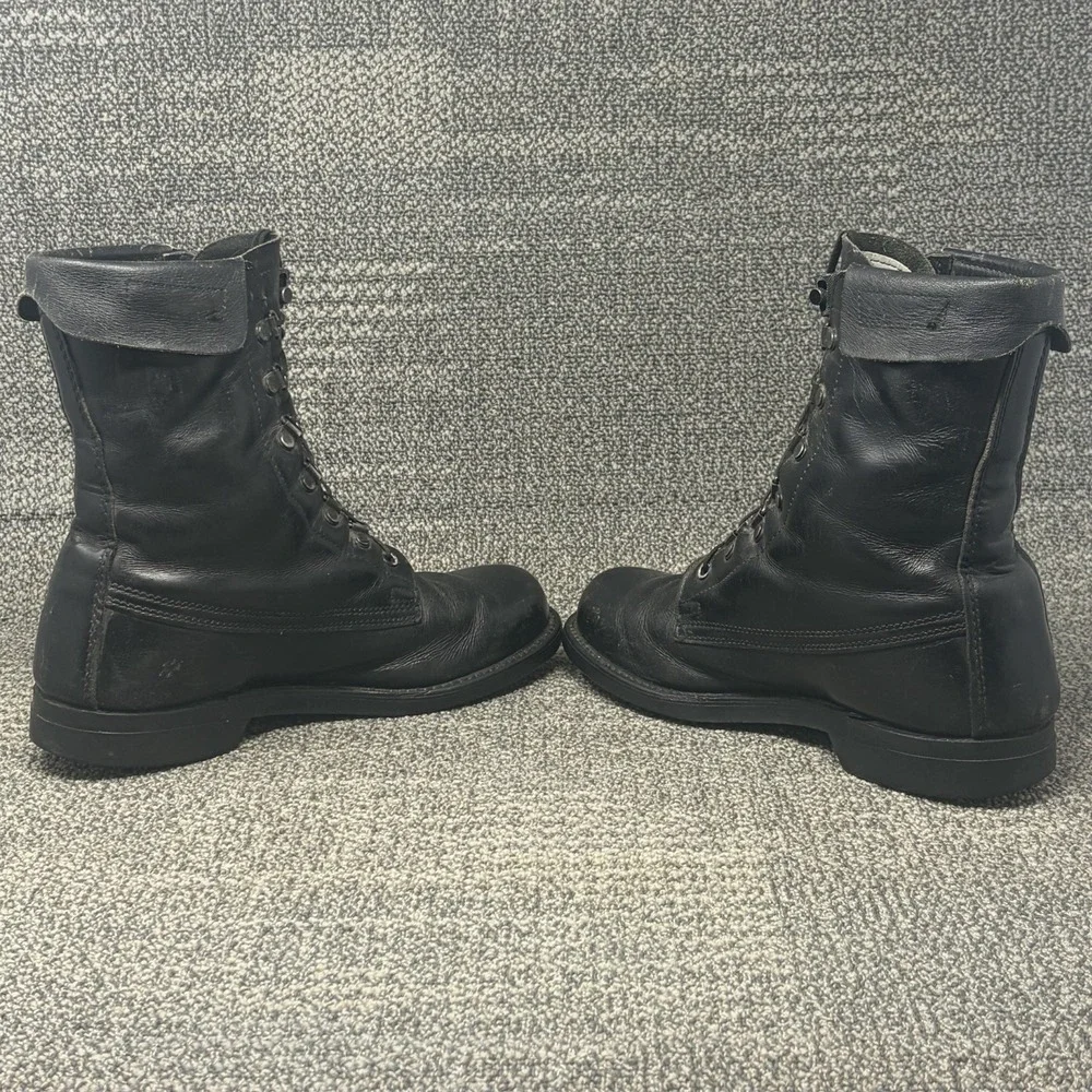 1990 US Military Cove Shoe Co Combat Boots Mens 7.5 E Black Leather DLA USA